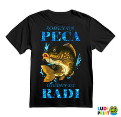 Rodjen Da Peca Osudjen Da Radi - Šaran - Pecanje - Fishing - Majica