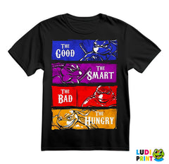 The Good, The Smart, The Bad, The Hungry - Colors Silhouette - Nindža Kornjače - Majica