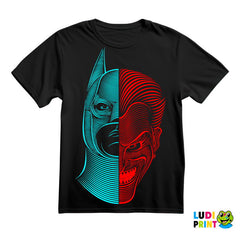 Blue And Red - Half Face - Joker - Batman - Majica