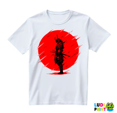 Skull - Standing Infront Of The Red Moon - Samurai - Majica