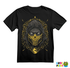 Scorpion - Dots - Head - Mortal Kombat - Majica