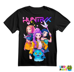 Rumi, Mira,Zoey And Derpy - Huntrix Logo - Kpop Demon Hunters - Majica
