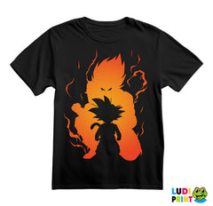 Orange And Yellow Silhouette - Goku - Dragon Ball - Majica