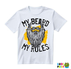 My Beard My Rules Yellow Splash - Brada - Majica