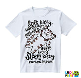 Soft Kitty, Warm Kitty, Little Ball Of Fur. Happy Kitty, Sleepy Kitty, Purr, Purr, Purr. - With Kitty - The Big Bang Theory - TBBT - Majica