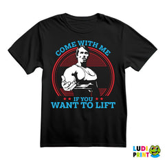 Come With Me If You Want To Lift - Blue And Red - Trening - Majica