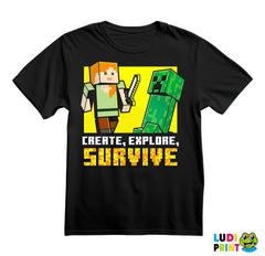 Create, Explore, Survive - Minecraft - Majica