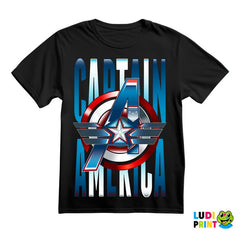 Shield And Logo - Captain America - Avengers - Majica