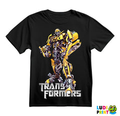 Bumblebee And Metallic Logo - Transformers - Majica