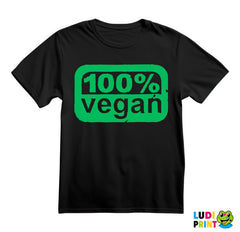 One Hundred Percent Vegan - Green - Vegan - Majica
