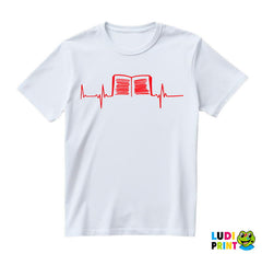 The Heartbeat Of The Book - Red - Books - Čitanje - Knjige - Majica