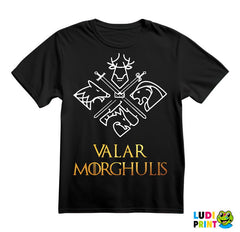 Valar Morghulis - White And Gold - Game Of Thrones - GOT - Majica