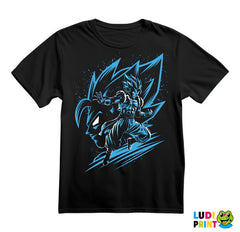 Blue Lines And Shapes - Goku - Dragon Ball - Majica