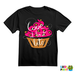 Love At First Bite - Cupcake - Hrana - Food - Majica