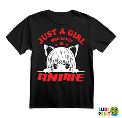 Just A Girl Who Loves Anime - Red - Majica
