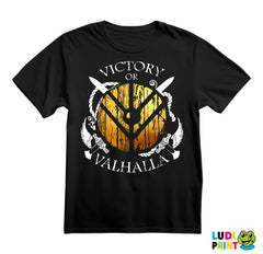 Victory Or Valhalla - Gold Shield - Vikings - Majica