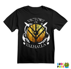 Victory Or Valhalla - Gold Shield - Vikings - Majica