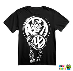 Groot With Volkswagen Logo - Shilouette - Majica