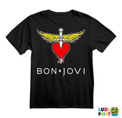 Bon Jovi Logo Illustration - Muzika - Majica