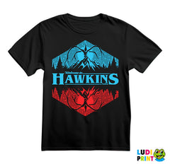 Welcome To Hawkings - Blue And Red - Stranger Things - Majica