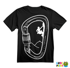Mountain Climber - Carabiner Outline - Planinarenje - Kampovanje - Priroda - Nature - Majica