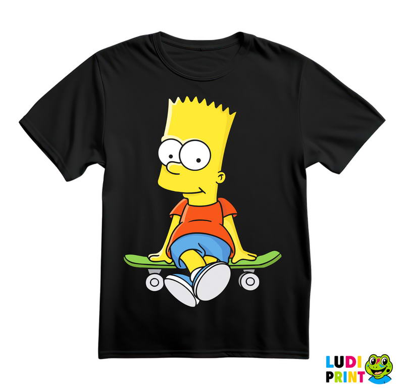 Bart Sedi Na Skejtu - The Simpsons - Simpsonovi - Majica