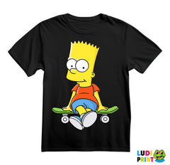 Bart Sedi Na Skejtu - The Simpsons - Simpsonovi - Majica
