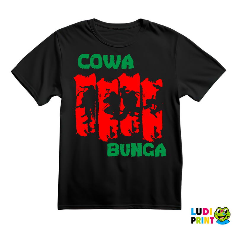 Cowa Bunga - Green And Red - Nindža Kornjače - Majica