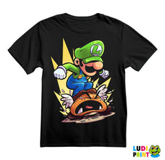 Luidji - Luiđi gazi Kornjaču - Super Mario - Majica