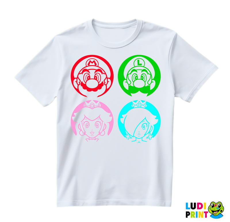 Luidji, Luiđi, Princeza Breskvica i Rozalina - Super Mario - Majica