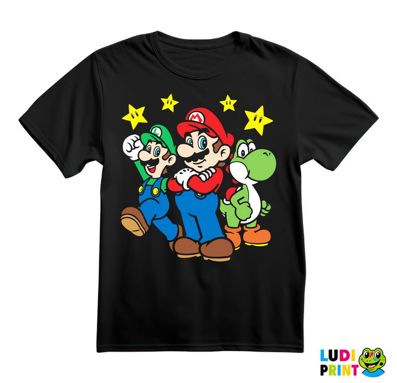 Luidji - Luiđi, Zvezdice I Dinosaurus - Super Mario - Majica