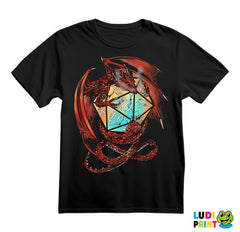 Dice And Dragon - D&D - Dungeons And Dragons - Majica