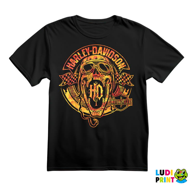 Harley Davidson - Fire Skull - Motori - Majica