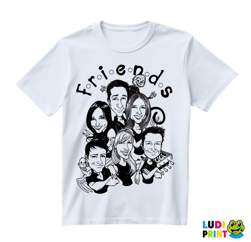 Group Illustration - Friends - Prijatelji - Majica