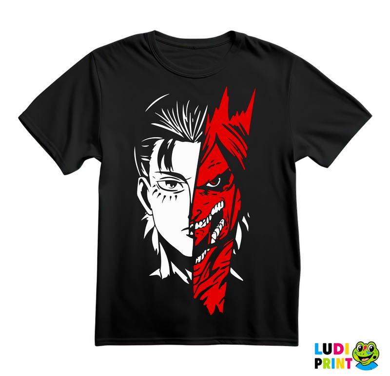 Eren Yeager - Half Face - Attack On Titan - Majica