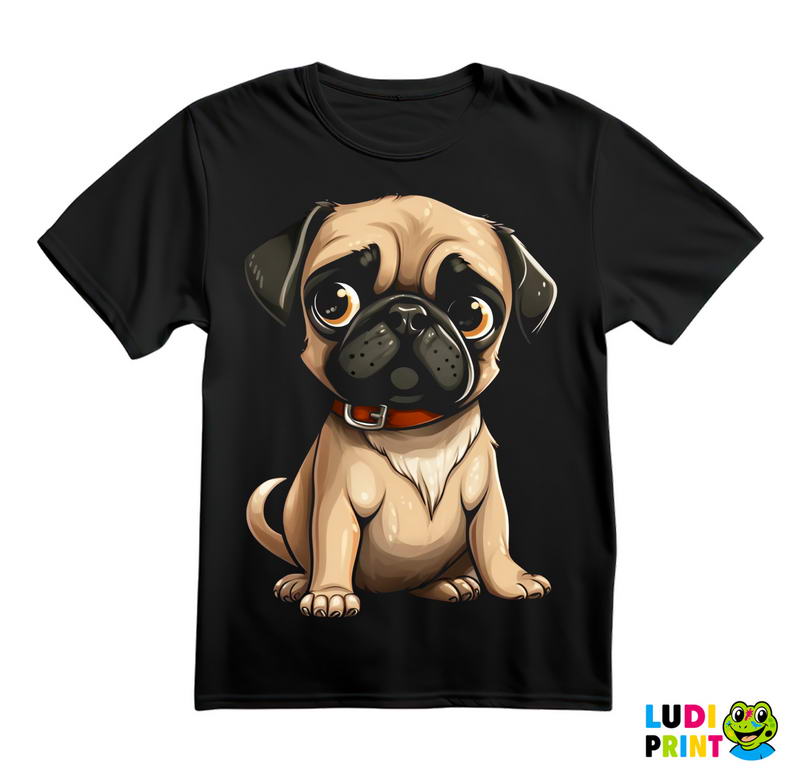 Slatki Mops Sedi - Pug - Pas - Dog - Majica