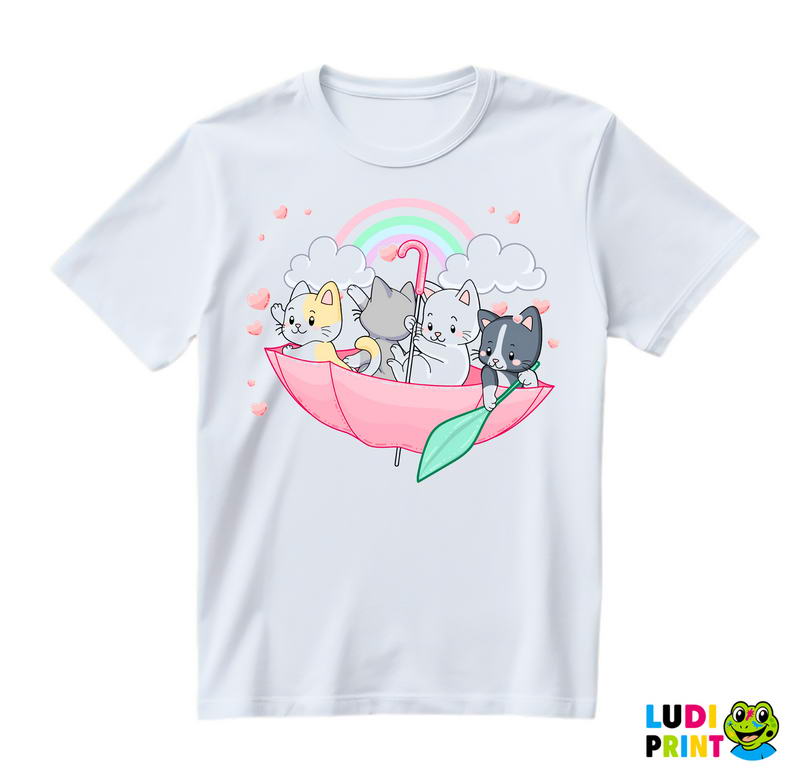 Mačke U Kišobranu Plove - Crtani Filmovi - Majica