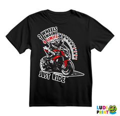 2 Wheels, 1 Engine, 0 Limits - Just Ride - Motor - Majica