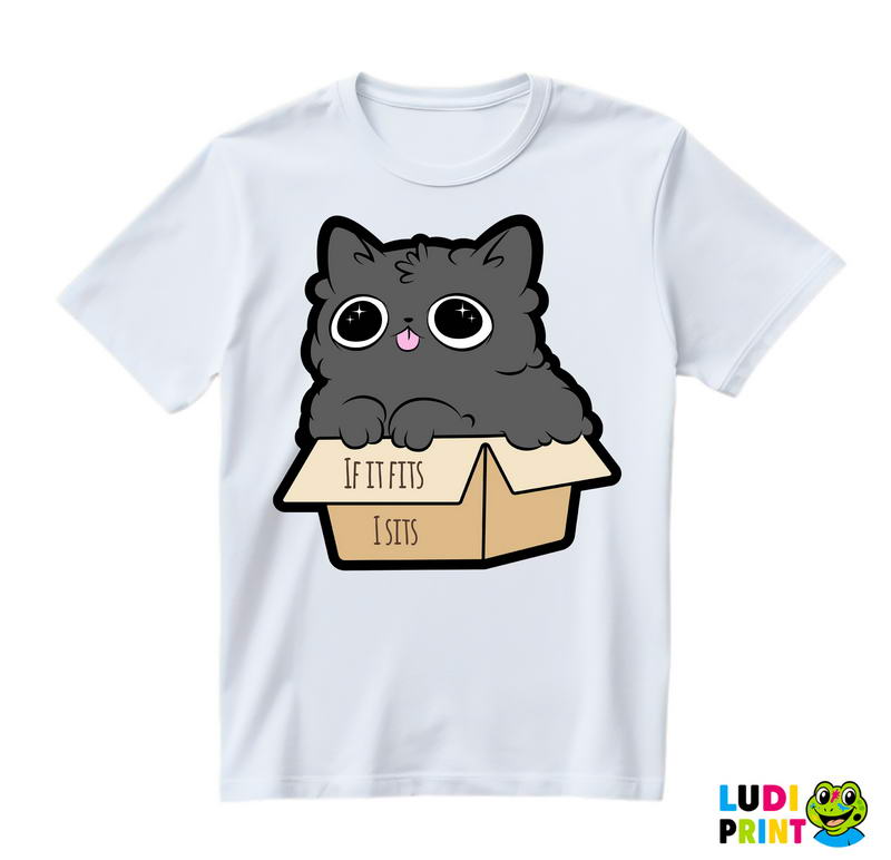 If It Fits I Stis - Kutija I Mačka - Cats - Majica