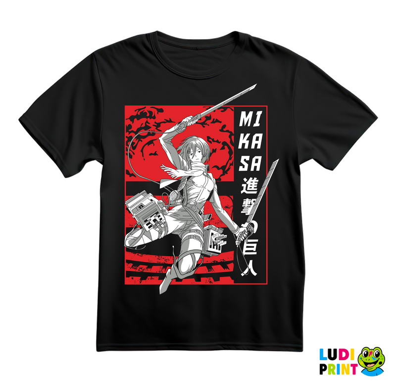 Mikasa - Red Attack - Attack On Titan - AOT - Majica