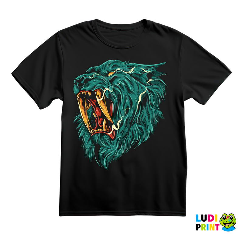 Plavi - Ljut - Lav - Lion - Životinje - Majica