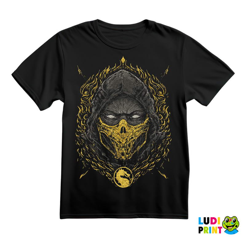 Scorpion - Dots - Head - Mortal Kombat - Majica