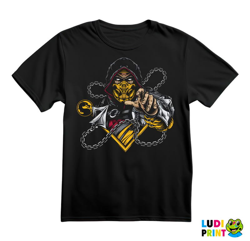 Get Over Here - Scorpion - Lines - Mortal Kombat - Majica