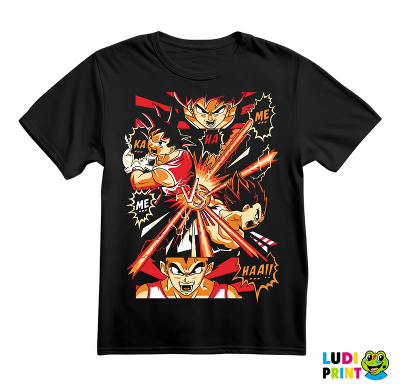 Kamehameha - Red And Orange - Goku - Dragon Ball - Majica