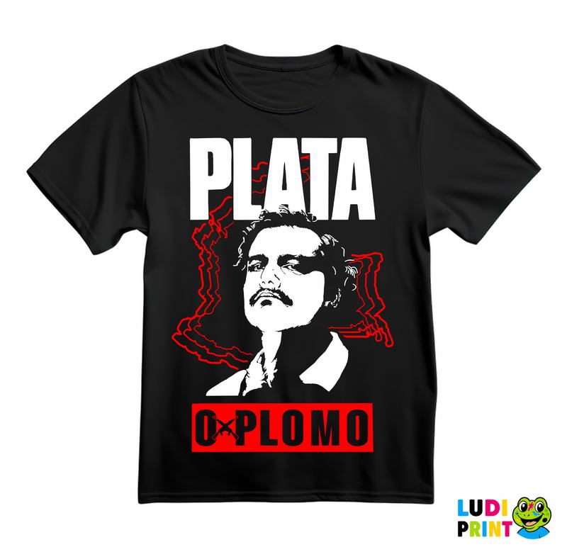 Plata O Plomo Red Outline - Narcos - Majica