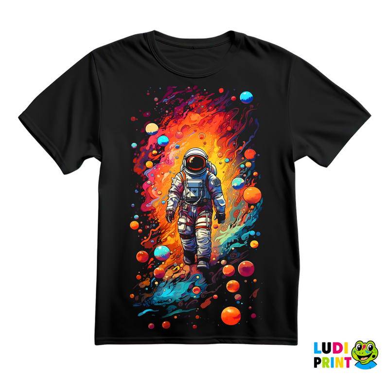 Astronaut Sa Šarenim Balonima - Space - Svemir - Majica