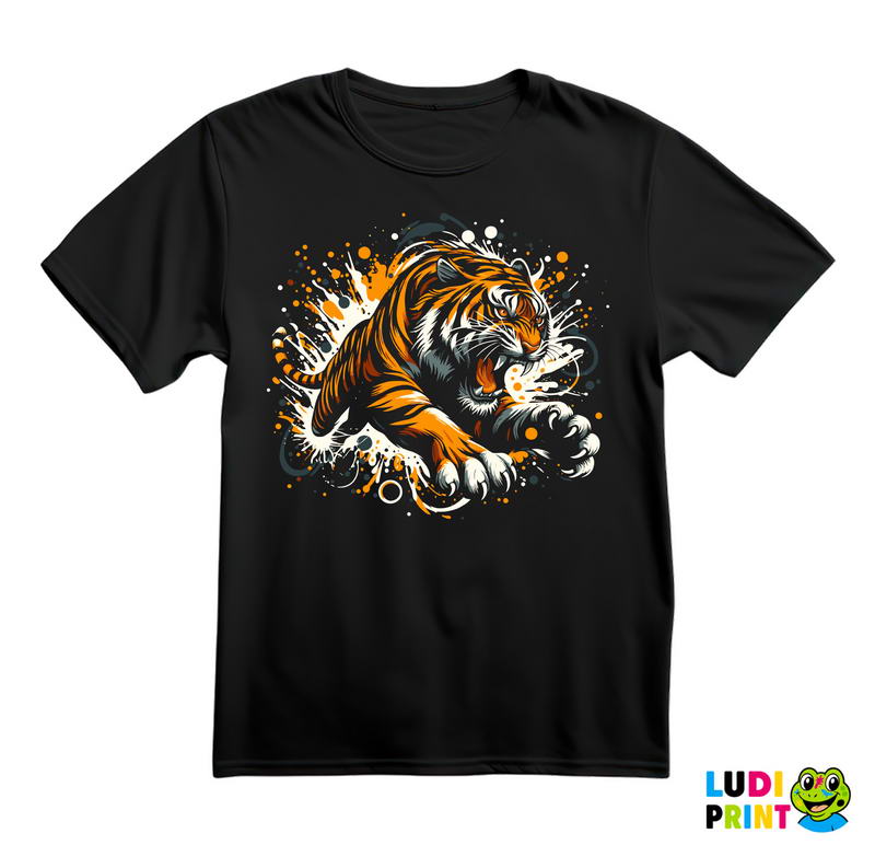 Rasprskane Boje - Tigar - Životinje - Majica