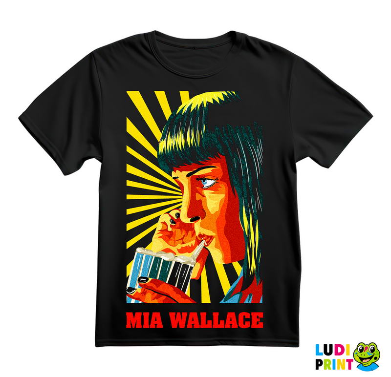 Mia Wallace Drinking Milkshake - Pulp Fiction - Majica