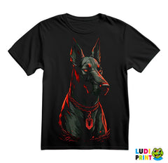Doberman - Crvene Linije - Pas - Dog - Majica