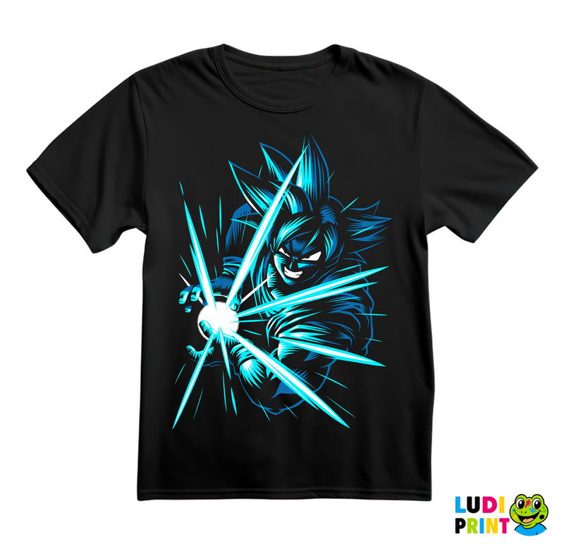Blue And White Rays - Goku - Dragon Ball - Majica